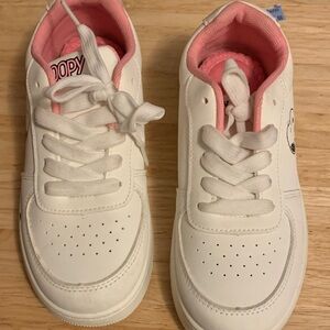 Peanuts White and Pink Kids Sneakers